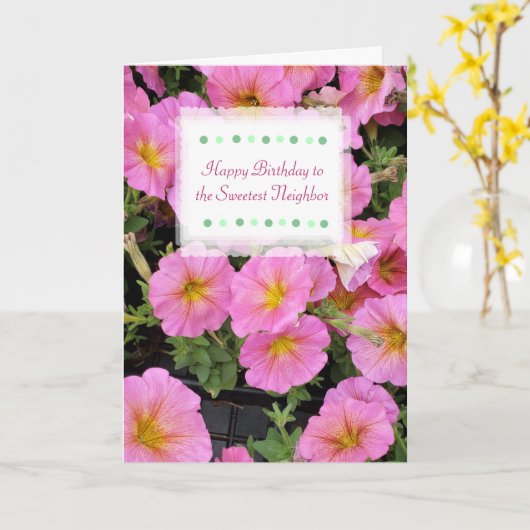 ハッピーバースデー隣接カスタムカーかわいらしド花 カード (黄色い花)