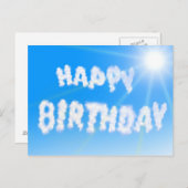 ハッピーバースデー雲青空 ポストカード (正面/裏面)