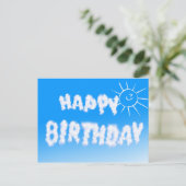 ハッピーバースデー雲 ポストカード (スタンド正面)