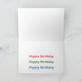 ハッピーバースデー霊気ハッピーバースデー カード (内部)
