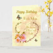 ハッピーバースデー霊気ママデザイン カード (黄色い花)