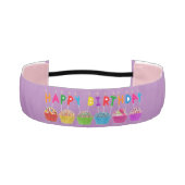 ハッピーバースデー非ヘッドバスリップまたは滑ることンド アスレチックヘッドバンド (正面)