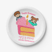 ハッピーバースデー韓国版 ペーパープレート (正面)