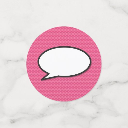 ハッピーバースデー音声バブルおもしろいレトロ漫画帳 コンフェッティ (スモール正面)