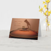 ハッピーバースデー音楽先生 カード (黄色い花)