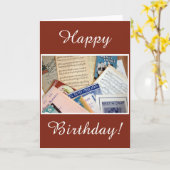 ハッピーバースデー音楽 カード (黄色い花)