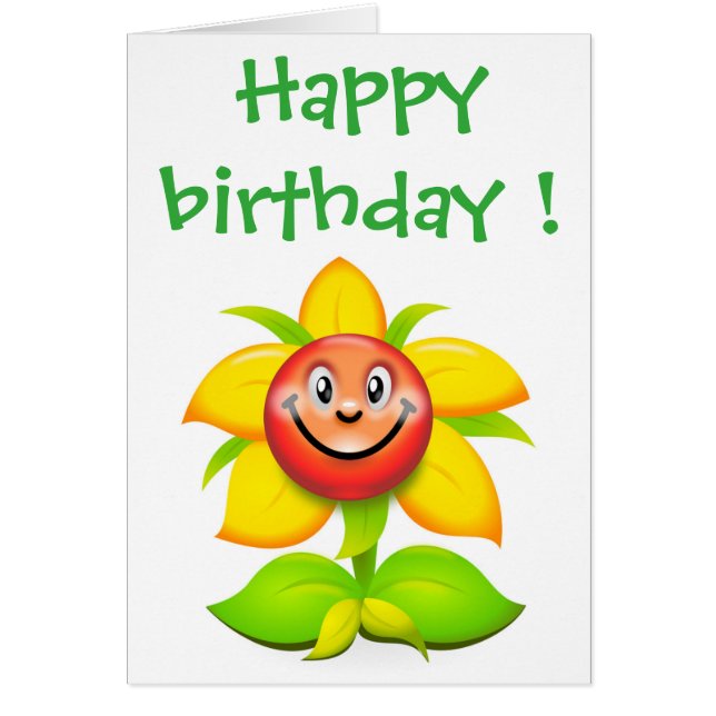 ハッピーバースデー顔花 (正面)