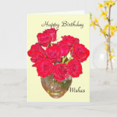 ハッピーバースデー願い カード (黄色い花)
