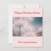 ハッピーバースデー願い ノートカード (正面)