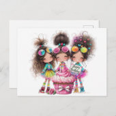 ハッピーバースデー願い ポストカード (正面/裏面)