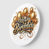 ハッピーバースデー願 ラージ壁時計 (傾斜)