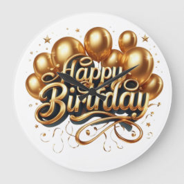 ハッピーバースデー願 ラージ壁時計