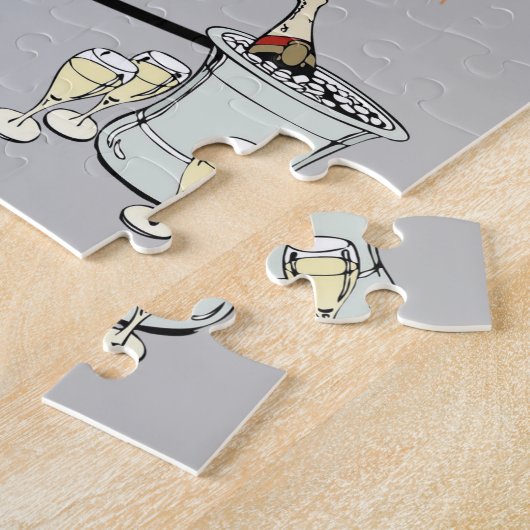 ハッピーバースデー風船が丘のケーキを越えて ジグソーパズル (側面)