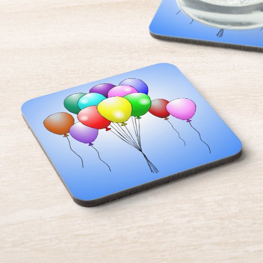 ハッピーバースデー風船コルクコースター コースター (左側)