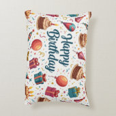 ハッピーバースデー風船付きアクセント枕 アクセントクッション (裏面(縦))