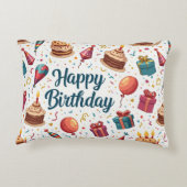 ハッピーバースデー風船付きアクセント枕 アクセントクッション (裏面)
