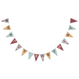 ハッピーバースデー風船 バンティングフラッグ