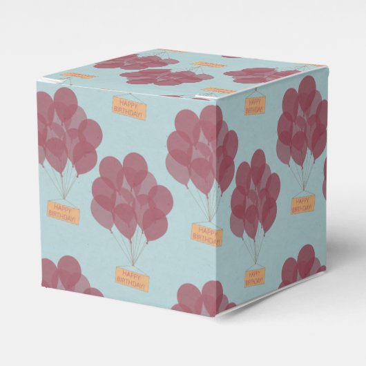 ハッピーバースデー風船 フェイバーボックス (正面サイド)
