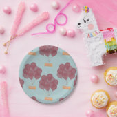 ハッピーバースデー風船 ペーパープレート (パーティー)