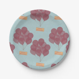 ハッピーバースデー風船 ペーパープレート