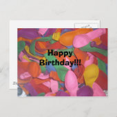 ハッピーバースデー風船 ポストカード (正面/裏面)