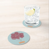 ハッピーバースデー風船 ラウンドペーパーコースター (インサイチュ)