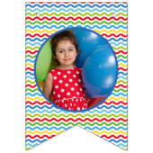 ハッピーバースデー風船（写真あり） バンティングフラッグ (第1の旗)