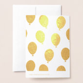 ハッピーバースデー風船 箔カード (裏面封筒付き)