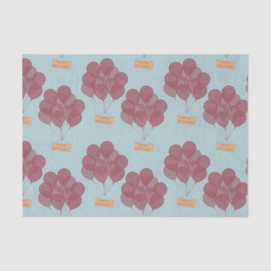 ハッピーバースデー風船 薄葉紙 (正面)