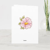 ハッピーバースデー飛んでいるかわいいビーと風船 カード (裏面)