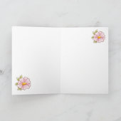 ハッピーバースデー飛んでいるかわいいビーと風船 カード (内部)