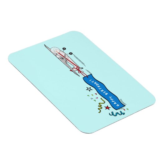 ハッピーバースデー飛行機 マグネット (右側)