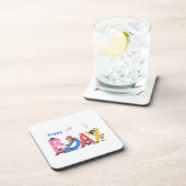 ハッピーバースデー飲料用コースターベビーベアパーティー コースター (右側)