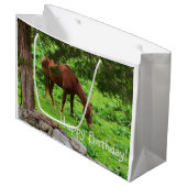 ハッピーバースデー馬 ラージペーパーバッグ (正面アングル)