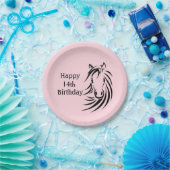 ハッピーバースデー馬wエイジフォーガール ペーパープレート (パーティー)