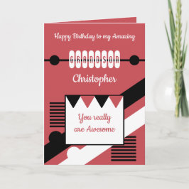 ハッピーバースデー驚くべき孫赤 カード