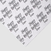 ハッピーバースデー高級フォント 薄葉紙 (詳細)