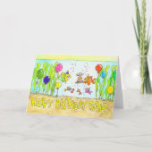 ハッピーバースデー魚の挨拶 カード (正面)