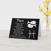 ハッピーバースデー魚座占星術の徴候 カード (黄色い花)