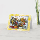 ハッピーバースデー魚釣り仕掛 カード (正面)