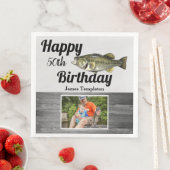 ハッピーバースデー魚釣り写真名父メンズ昼寝 (インサイチュ)