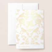 ハッピーバースデー鳥デザイン 箔カード (裏面封筒付き)