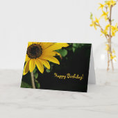 、ハッピーバースデー黄色および黒い! カード (黄色い花)
