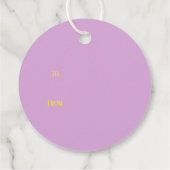 ハッピーバースデー黄色のアイスクリームを紫に フェイバータグ (裏面)