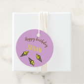 ハッピーバースデー黄色のアイスクリームを紫に フェイバータグ (インサイチュ)