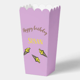 ハッピーバースデー黄色のアイスクリームを紫に フェイバーボックス
