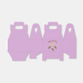 ハッピーバースデー黄色のアイスクリームを紫に フェイバーボックス (折り畳みなし)