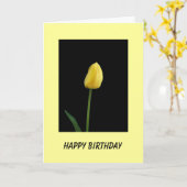 ハッピーバースデー黄色のチューリップ花 カード (黄色い花)