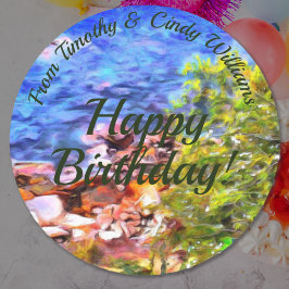 ハッピーバースデー0819 ラウンドシール