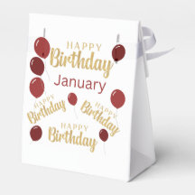ハッピーバースデー1月の誕生日のお願いボックス